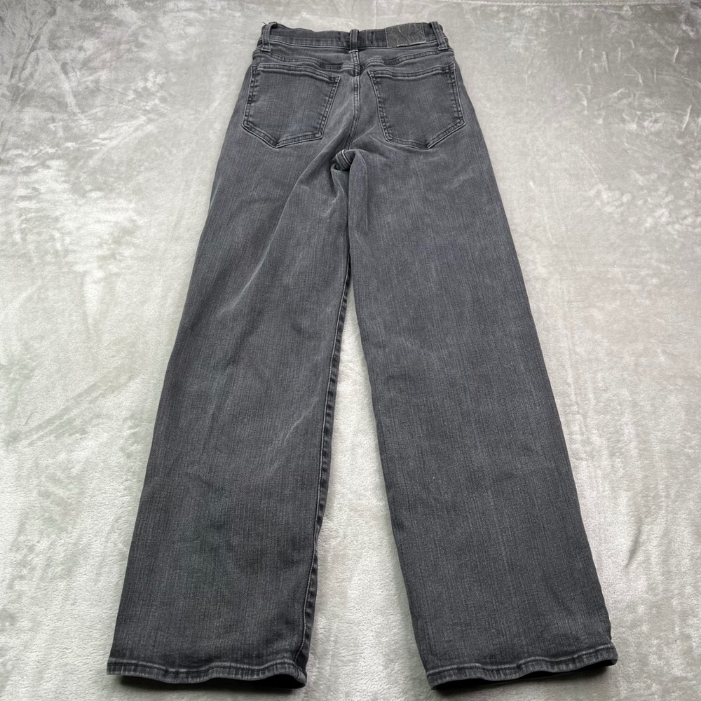 Madewell The Perfect Vintage Wide-Leg Jeans Womens 25‎ Black Stretch Denim